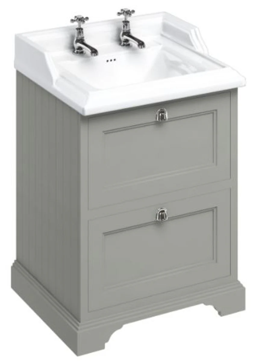 Luxury ceramic wash cabinet / washbasin with 2 drawers 67 x 58 x H. 93 cm