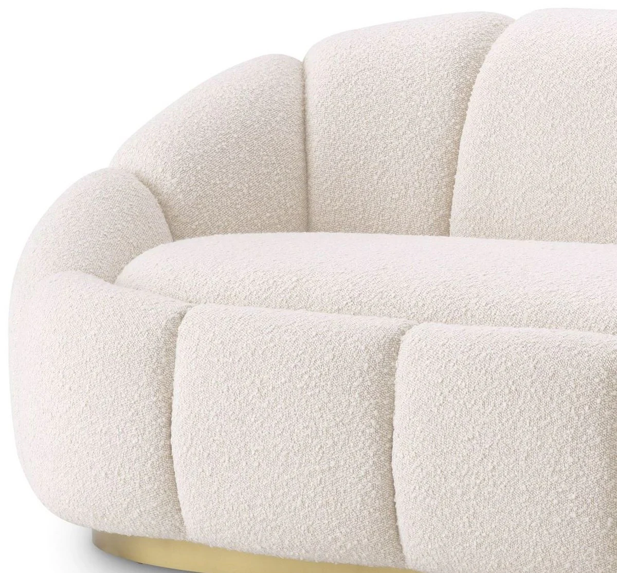 Luxury sofa cream / brass 230 x 80 x H. 71 cm - Living room & hotel sofa - Living room & hotel furniture - Luxury collection