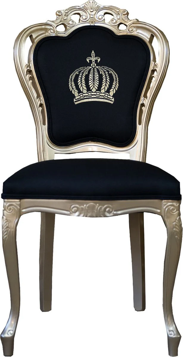 Pompöös by Luxury Baroque Dining Room Chair Black / Gold - Pompöös Baroque Chair designed by Harald Glööckler