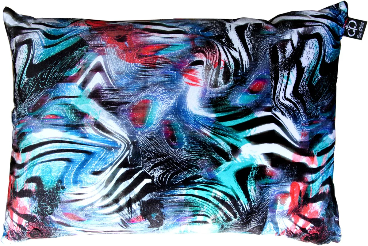 Luxus Samt Kissen San Jose Mehrfarbig 35 x 55 cm - Feinster Samtstoff - Luxus Zierkissen