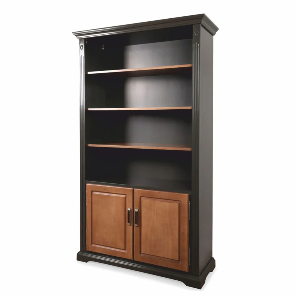 Country house style bookcase black / brown 120 x 45 x H. 207 cm - country house style furniture