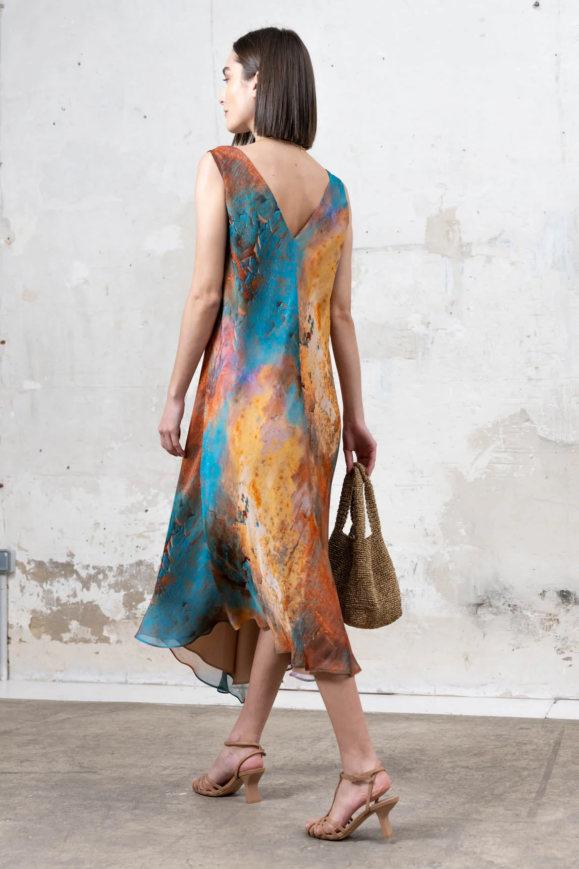 Rivera-Spain Blaues Hyères-Kleid