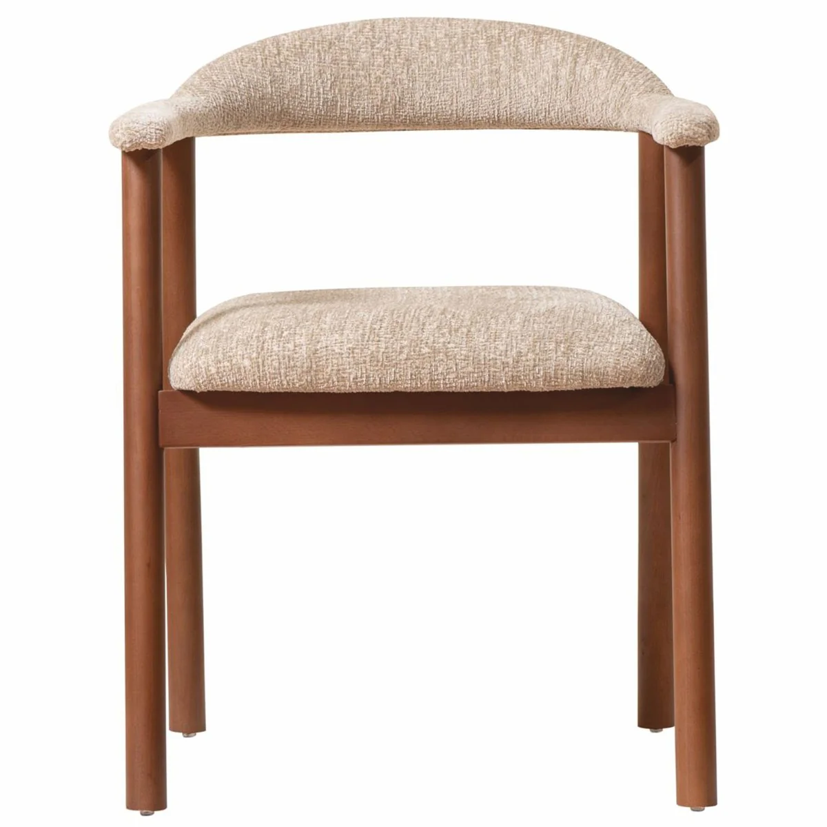 Luxus Esszimmer Stuhl mit Armlehnen Beige / Braun H. 75 cm - Esszimmer Möbel