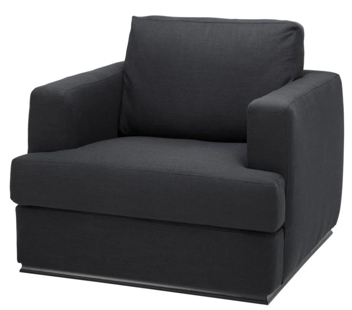 Luxus Hotel Sessel Schwarz 96 x 103 x H. 86 cm - Limited Edition