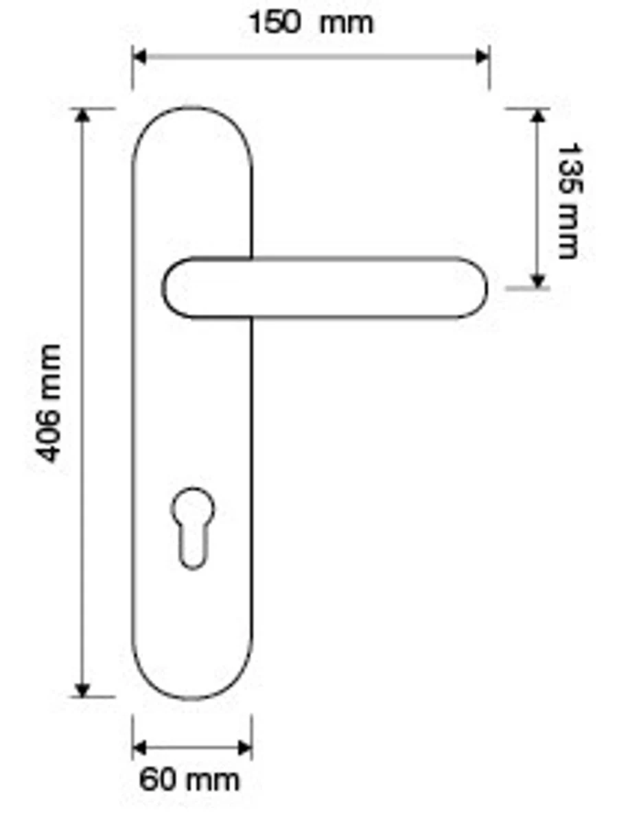 Luxury Art Nouveau door fitting with protective fittings door handle Milano solid brass - French gold