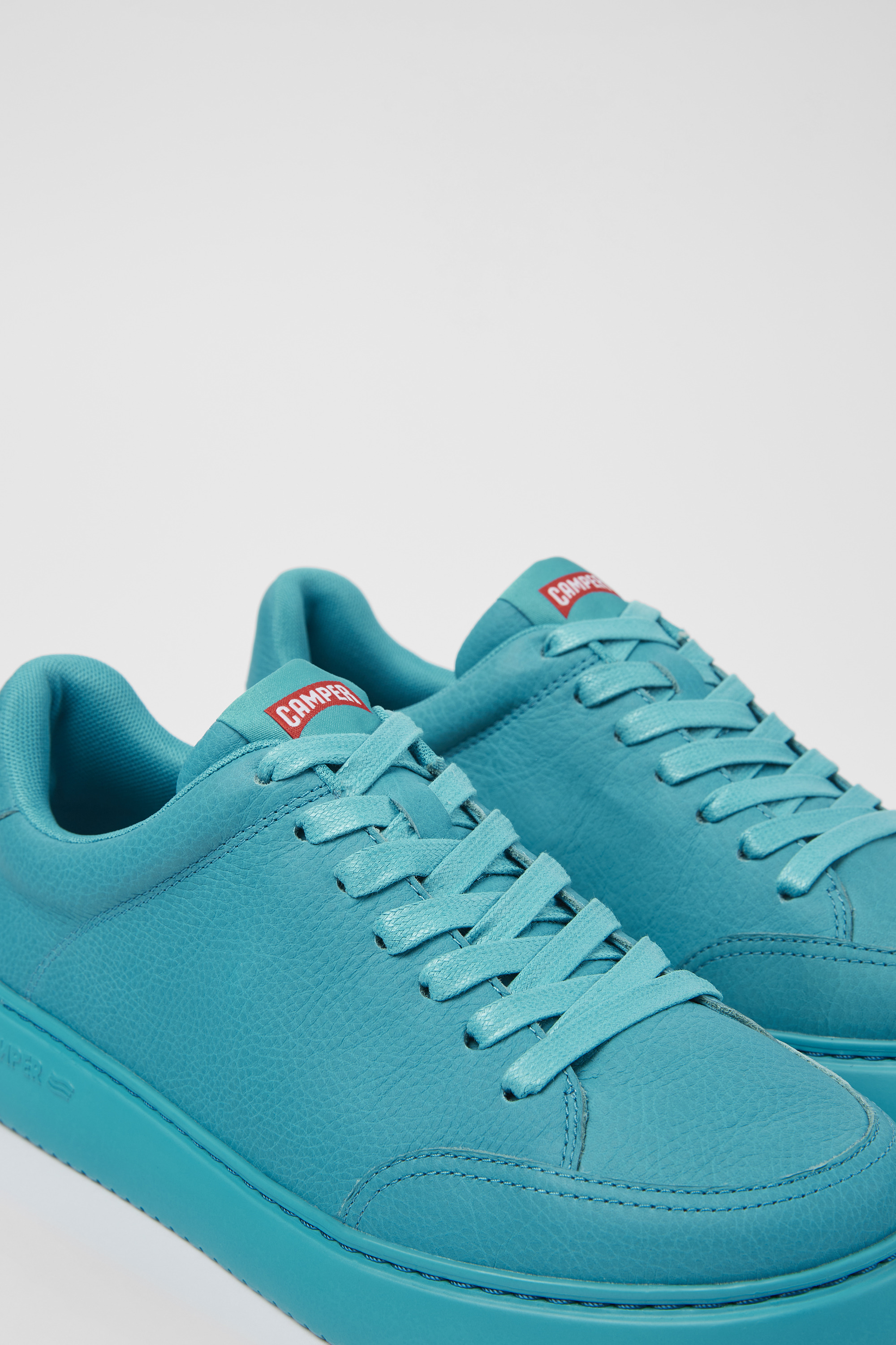 Runner K21 - Blaue Leder Turnschuhe für Herren