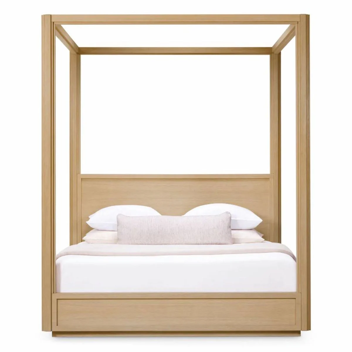 Luxury four-poster bed natural colors 228.5 cm - bedroom & hotel furniture