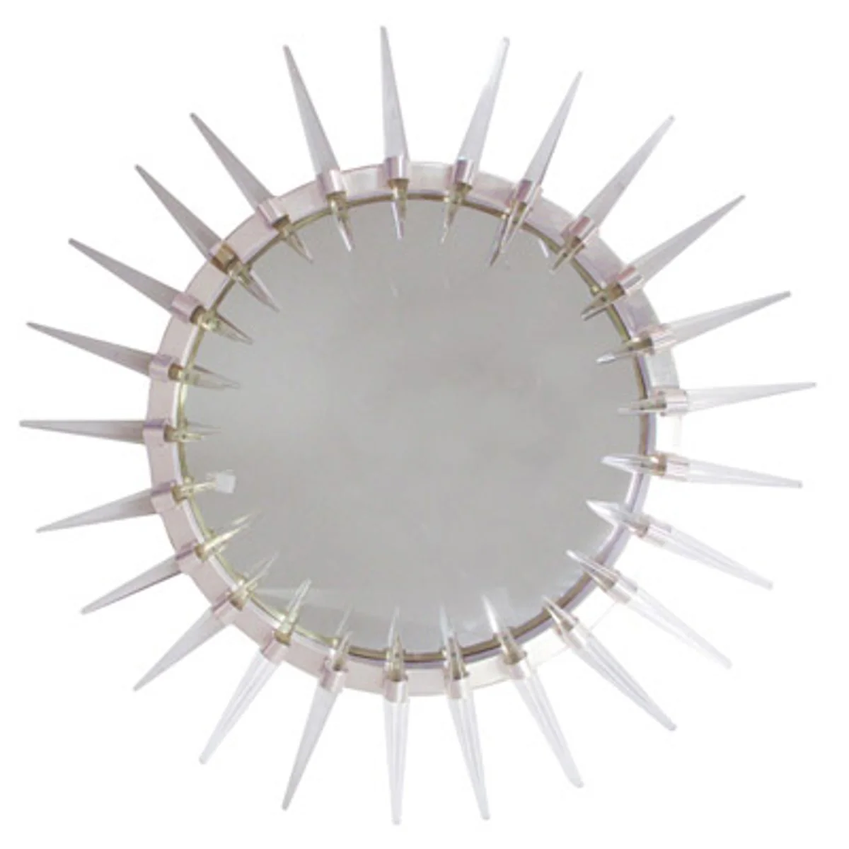 Luxury Art Deco mirror silver Ø 80 cm - wall mirror - living room decoration