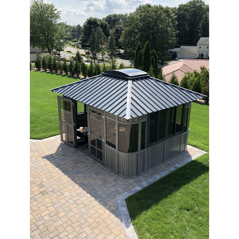 Colorado 13.5 Ft. W x 11.5 Ft. D Aluminium Patio Gazebo Gazebo