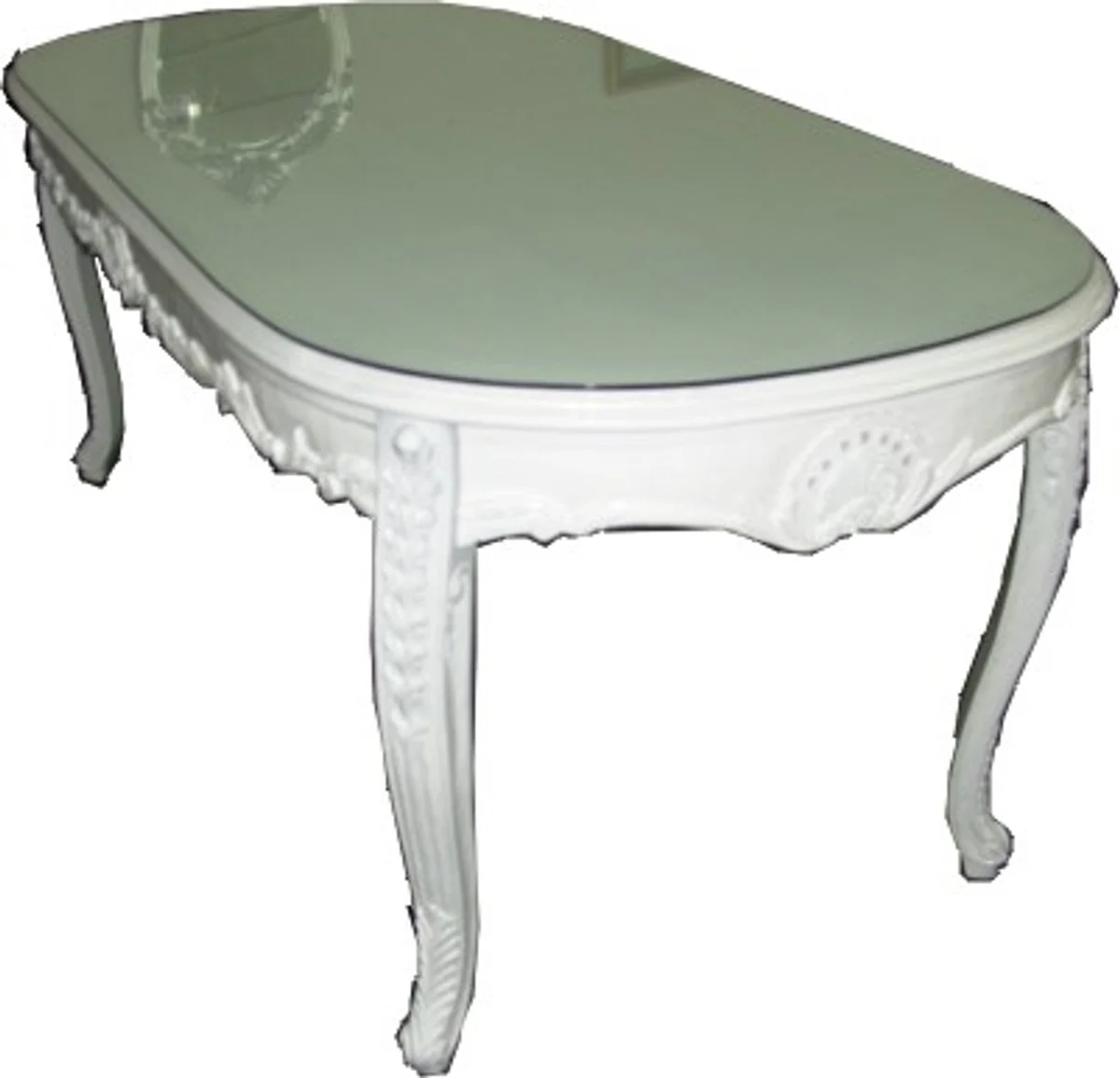 Baroque Dinner Table White Oval