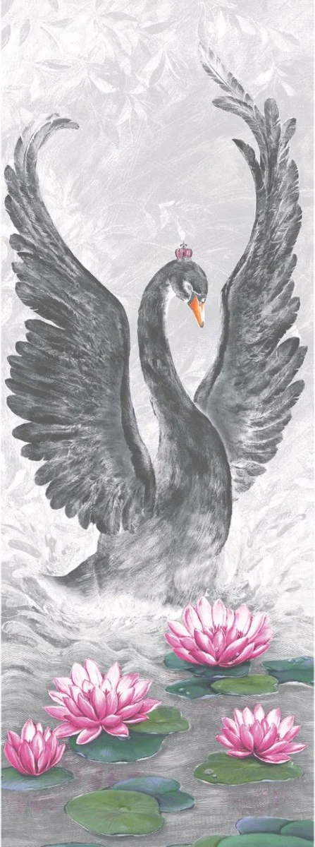 Harald Glööckler designer baroque non-woven wallpaper 58502 - gray / silver / green / pink / black