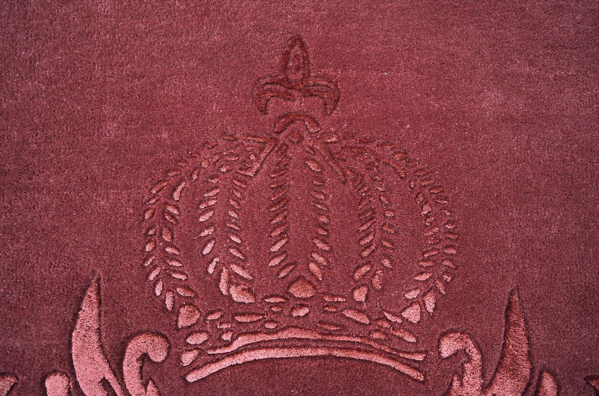 Pompöös by Luxury Baroque Carpet Crown by Harald Glööckler Bordeaux Red 200 x 300 cm