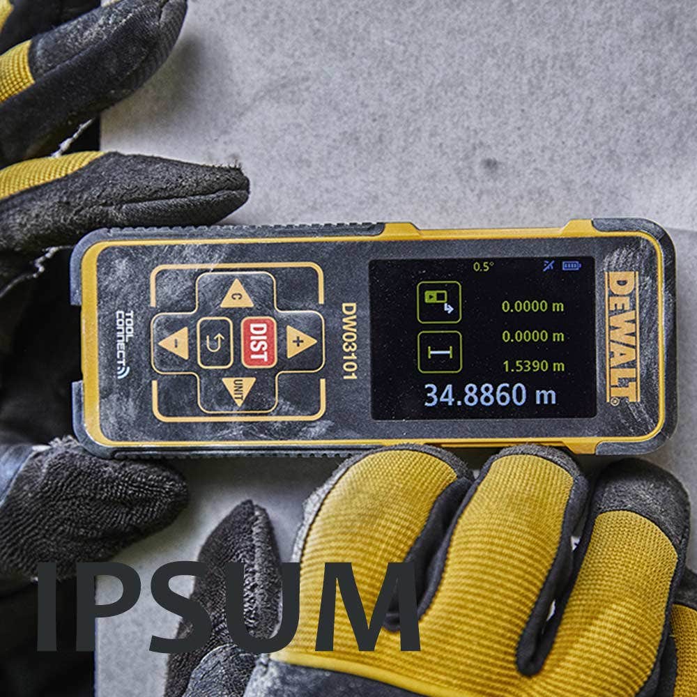 DEWALT 100m Tool Connect Laser Entfernungsmessgerät DW03101-XJ