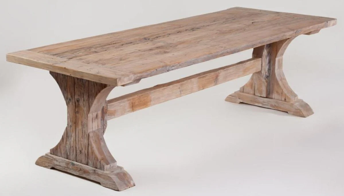 Country Style Dining Table Natural Colors - Various Sizes - Rustic Rectangular Solid Wood Dining Room Table - Rustic Dining Room Furniture - Country Style Dining Room Furniture