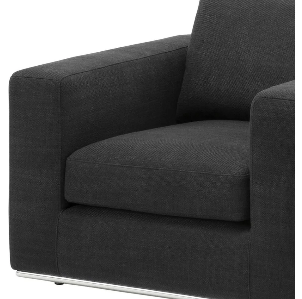 Luxury armchair black 94 x 100 x H. 76 cm - Hotel armchair furniture