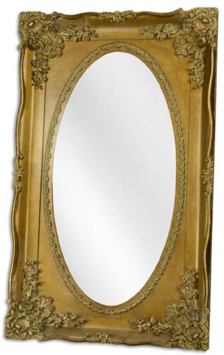 Baroque mirror gold 94 x H. 154.5 cm - Magnificent oval wall mirror in the baroque style