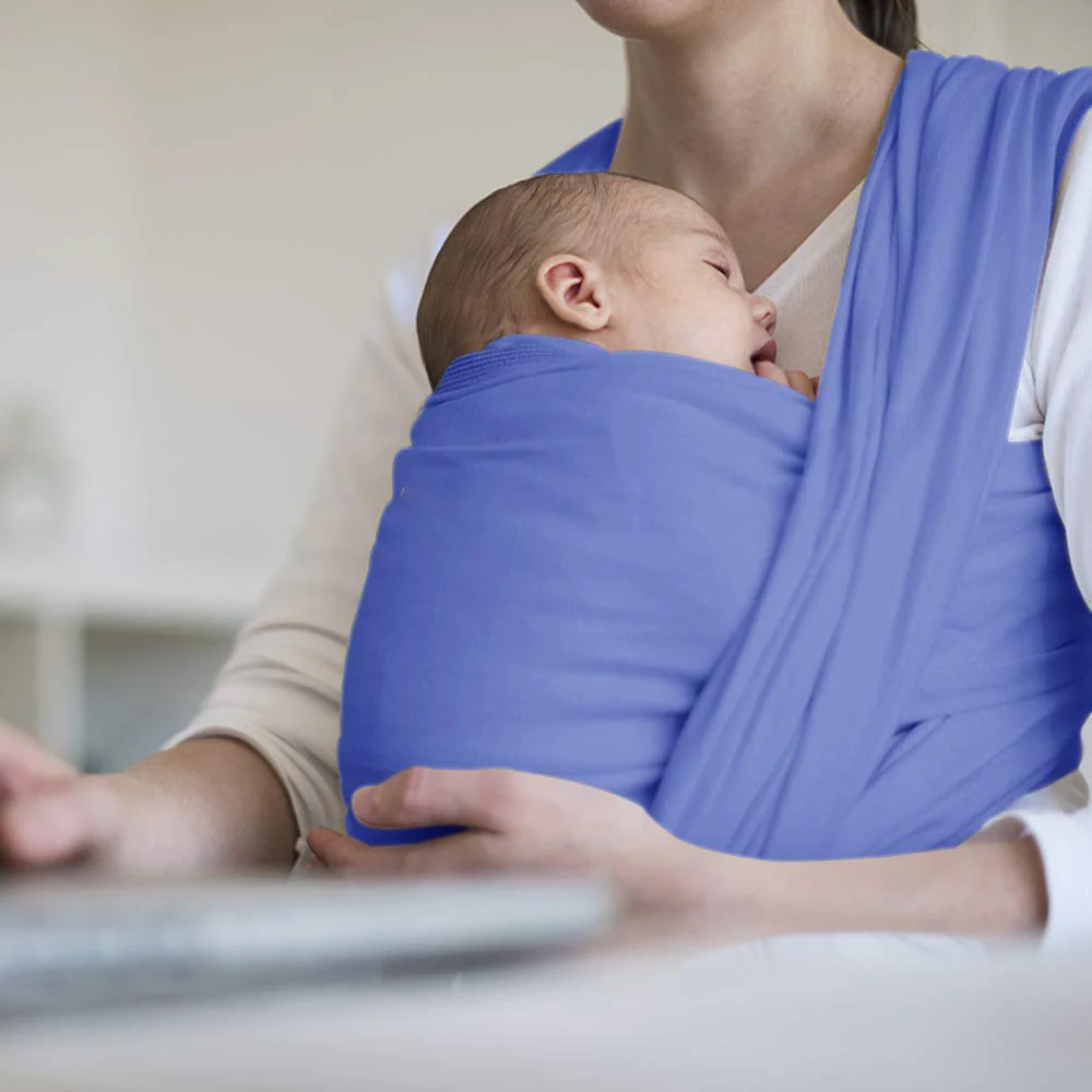 Baby-Wickeltrage, freihändige Babytrage, leicht, atmungsaktiv, weich, perfekt für Neugeborene und Babys, als Duschgeschenk, Schwarz