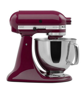 Artisan 5 Qt. 10-Speed Boysenberry Stand Mixer mit Flat Beater, 6-Wire Whip und Dough Hook Attachments