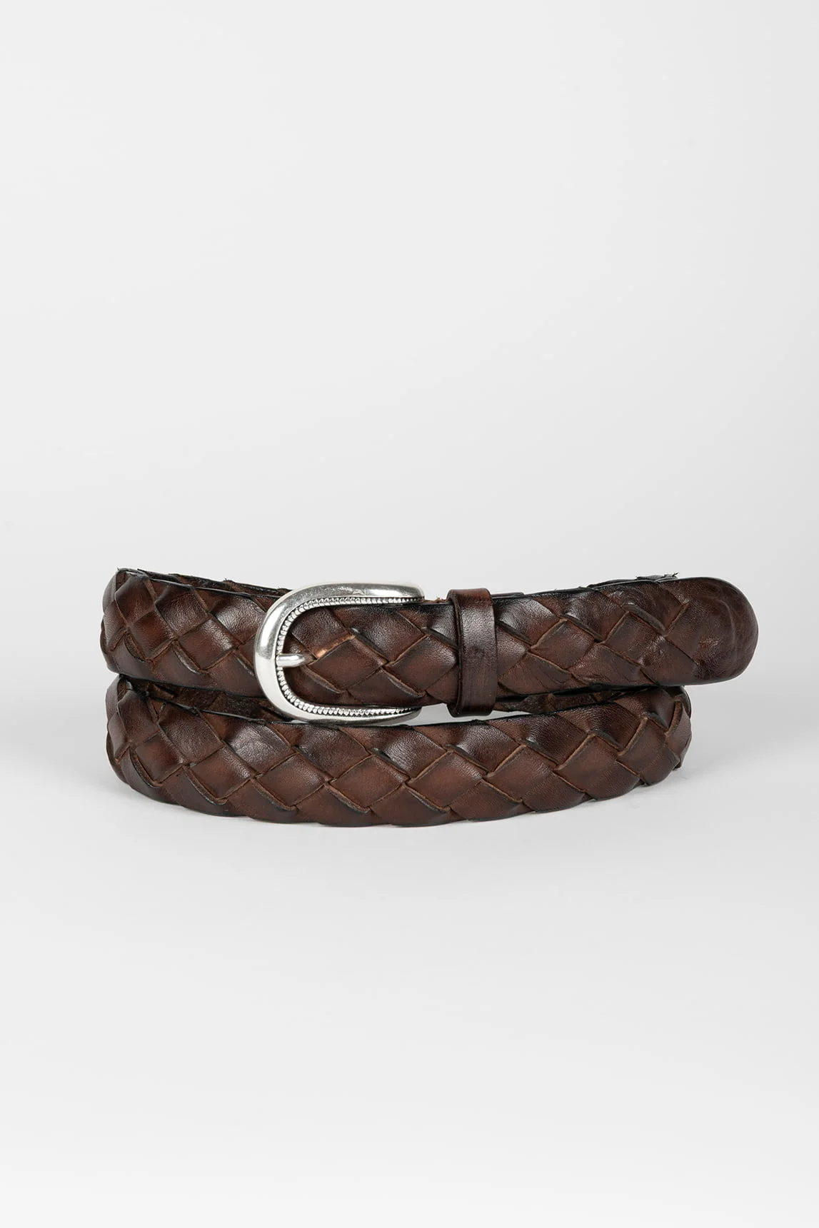 Rivera-Spain Italian Belts brauner geflochtener Gürtel