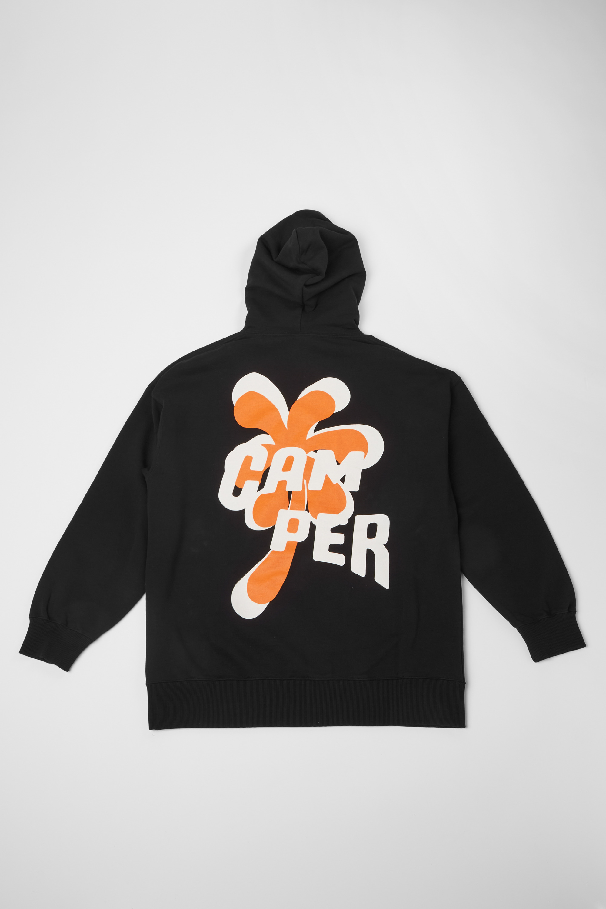 Hoodie - Schwarz und orange gedruckt unisex Hoodie