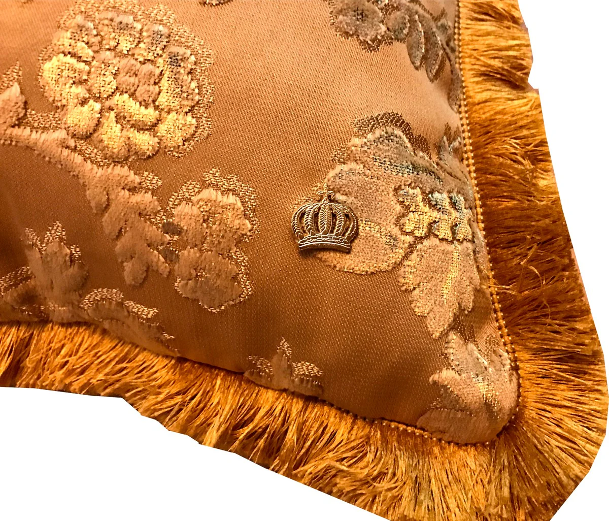 Luxus Kissen Pompöös by von Harald Glööckler Elegance Collection Barock Muster Gold / Gold 50 x 50 cm - Luxuskissen