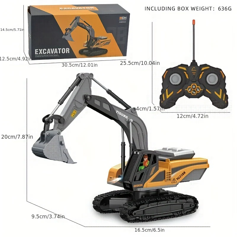 Ferngesteuertes Baufahrzeug-Modell-Spielzeugauto-Set – Legierungsbagger, Bulldozer, Muldenkipper und mehr – perfekte Eltern-Kind-Outdoor-Aktivität und Geschenk!