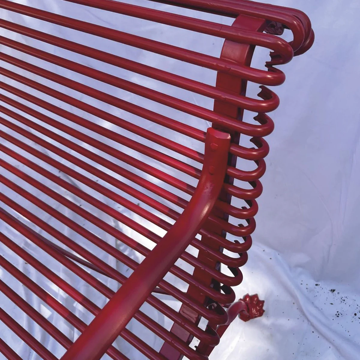 Art Nouveau garden bench dark red 120 cm - Baroque & Art Nouveau garden furniture