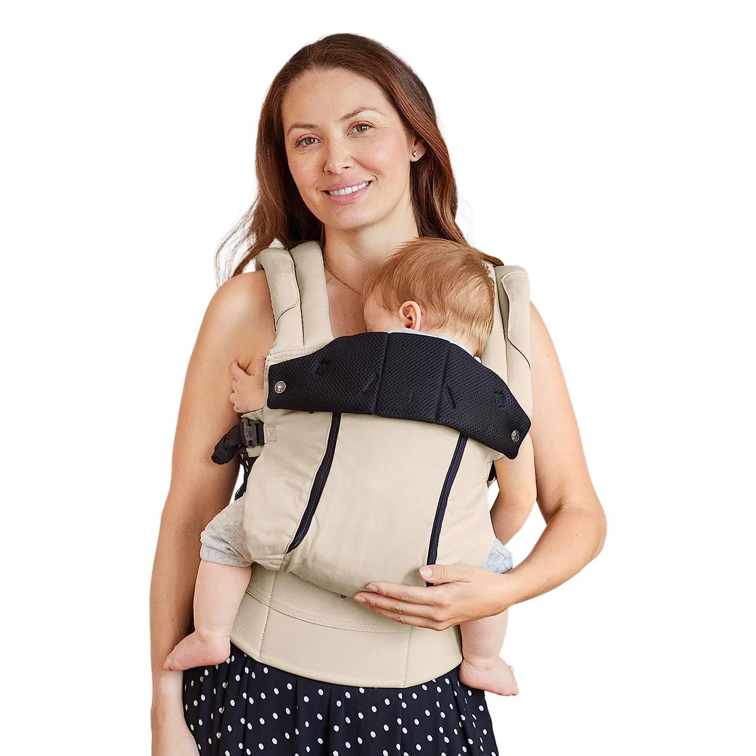 Complete All Seasons Ergonomische 6-in-1-Babytrage für Neugeborene bis Kleinkinder – mit Lordosenstütze – für Kinder von 3–20 kg – 360-Grad-Babytragemöglichkeit – nach innen und außen gerichtet – Stein