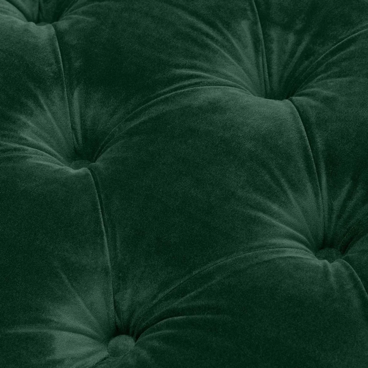 Luxury living room sofa green / black / brass 230 x 85 x H. 79 cm - Chesterfield velvet sofa
