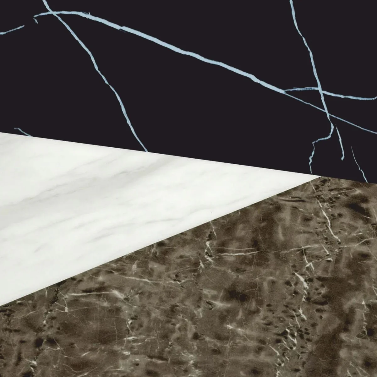 Luxury dining table with artificial marble table top Ø 120 cm - dining room furniture