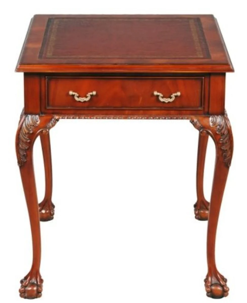 Luxury Baroque mahogany side table red brown / brown 56 x 56 x H. 66 cm - Baroque & Art Nouveau living room furniture
