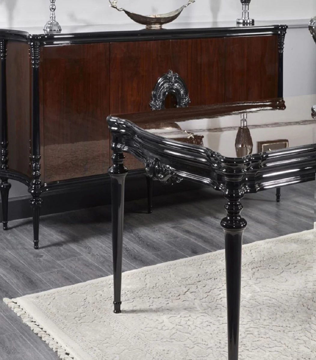 Luxury Baroque Dining Table Black 220 cm - Magnificent Baroque Dining Room Furniture