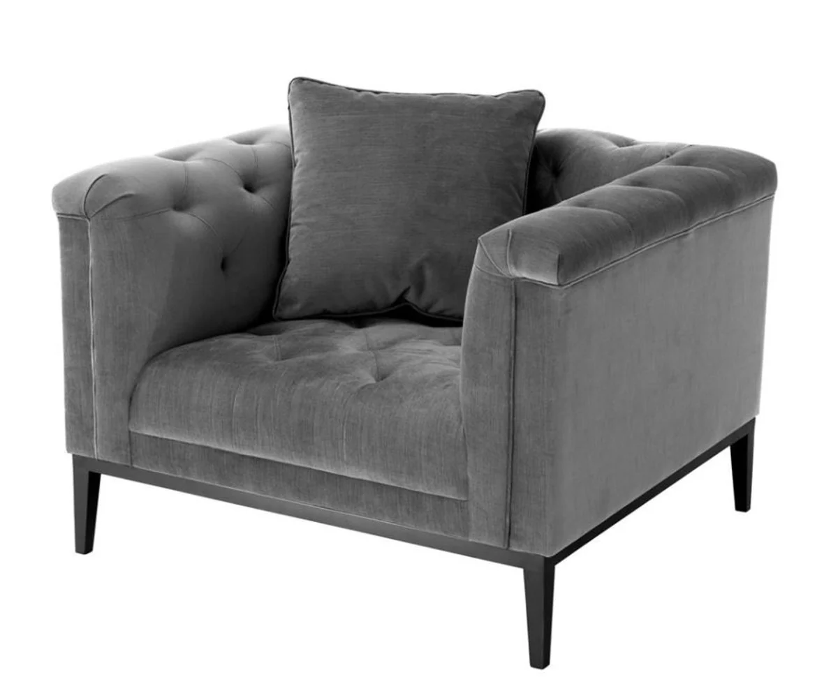 Luxus Sessel Grau - Wohnzimmer Möbel