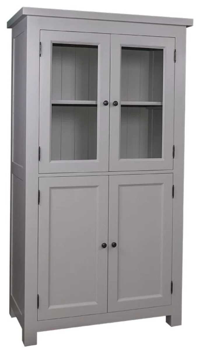 Country house style kitchen cabinet with 4 doors gray 100 x 50 x H. 180 cm - Kitchen furniture