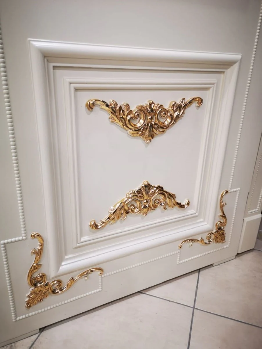 Luxury Baroque apartment door white / gold - Magnificent solid wood door with frame - Luxury furniture in the Baroque style - Hotel furniture - Baroque furniture - Baroque furnishings - Noble & magnificent