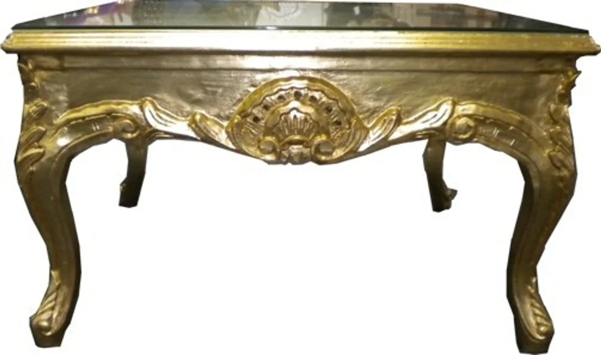 Baroque coffee table 70 x 70 cm gold - couch table - living room table - side table - furniture