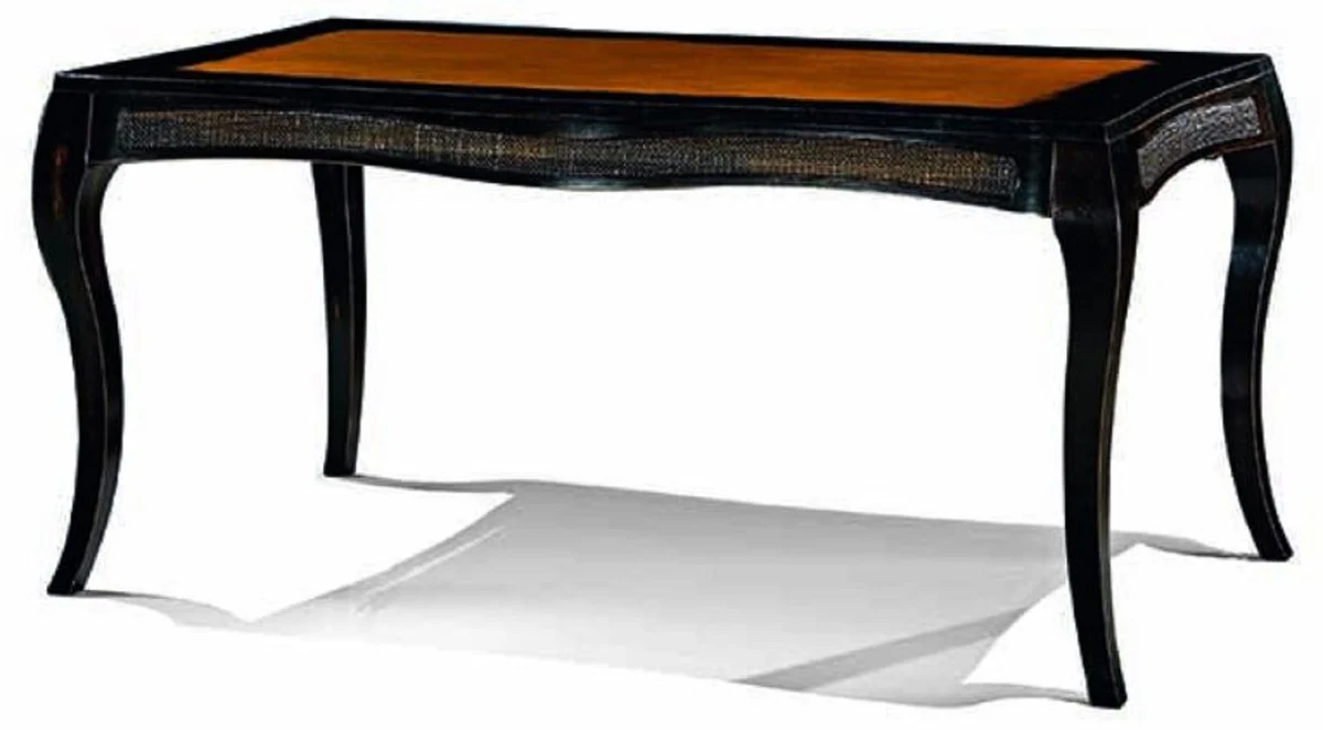 Luxury Baroque Dining Table Black / Brown 164-264 cm - Baroque Furniture - Made in Italy