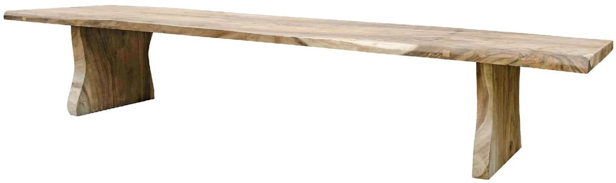 Country style dining table natural colors 400 cm - Huge rustic solid wood kitchen table - Rustic dining room furniture - Solid wood dining room furniture - Country style dining room furniture