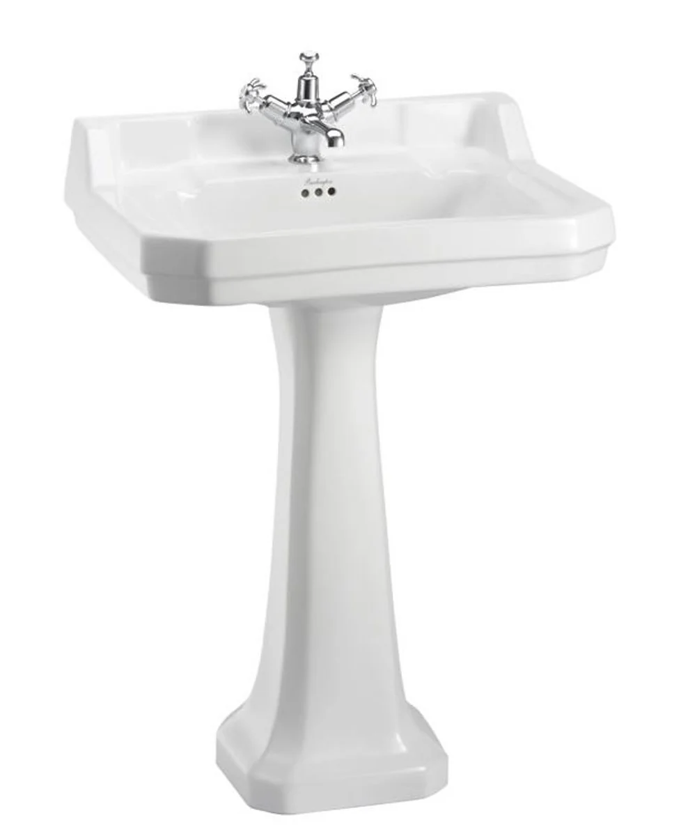 Luxury porcelain sink with base 61 x 51 x H. 90 cm - antique style sink