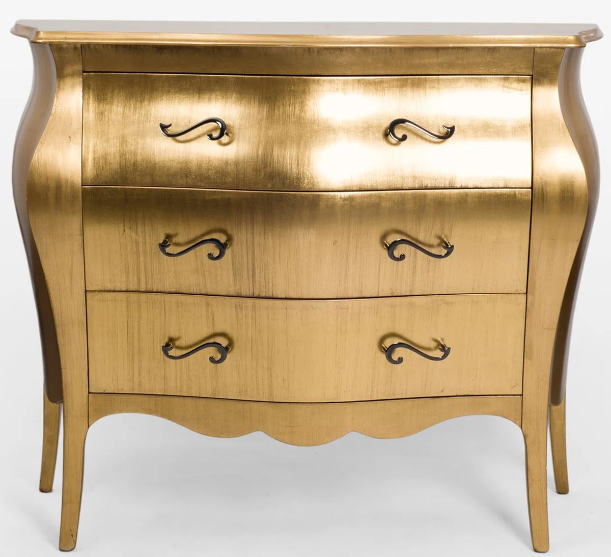 Luxury Baroque chest of drawers gold - Handcrafted solid wood chest of drawers with 3 drawers - Luxury furniture in the Baroque style - Baroque furniture - Baroque furnishings - Noble & magnificent