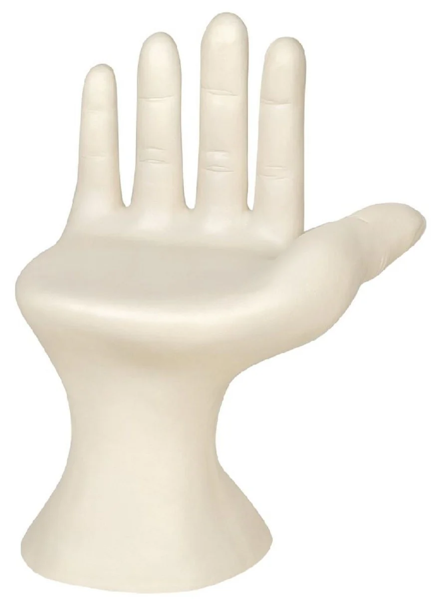 Luxury designer chair hand cream white 60 x 50 x H. 89 cm - Fiberglass chair - Luxury furniture - Designer furniture - Fiberglass furniture