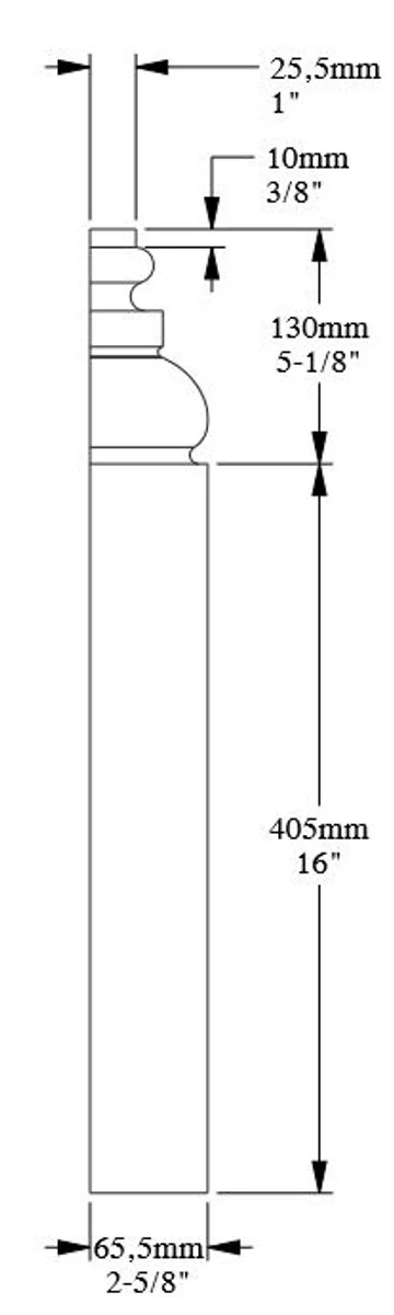 Baroque wall decoration base white 39 x 6.5 x H. 53.5 cm - decorative element column base