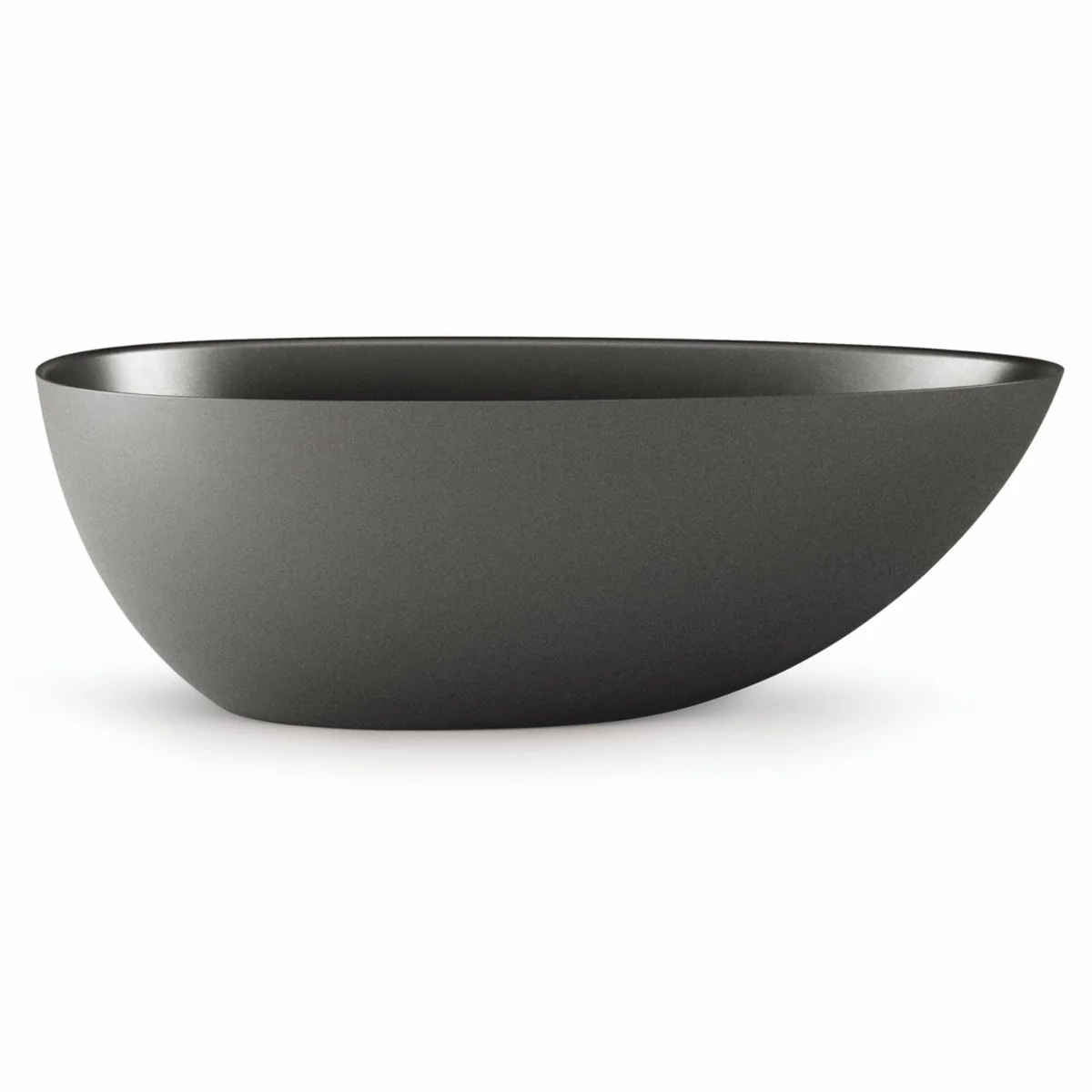 Freestanding luxury bathtub in egg shape graphite 170 cm