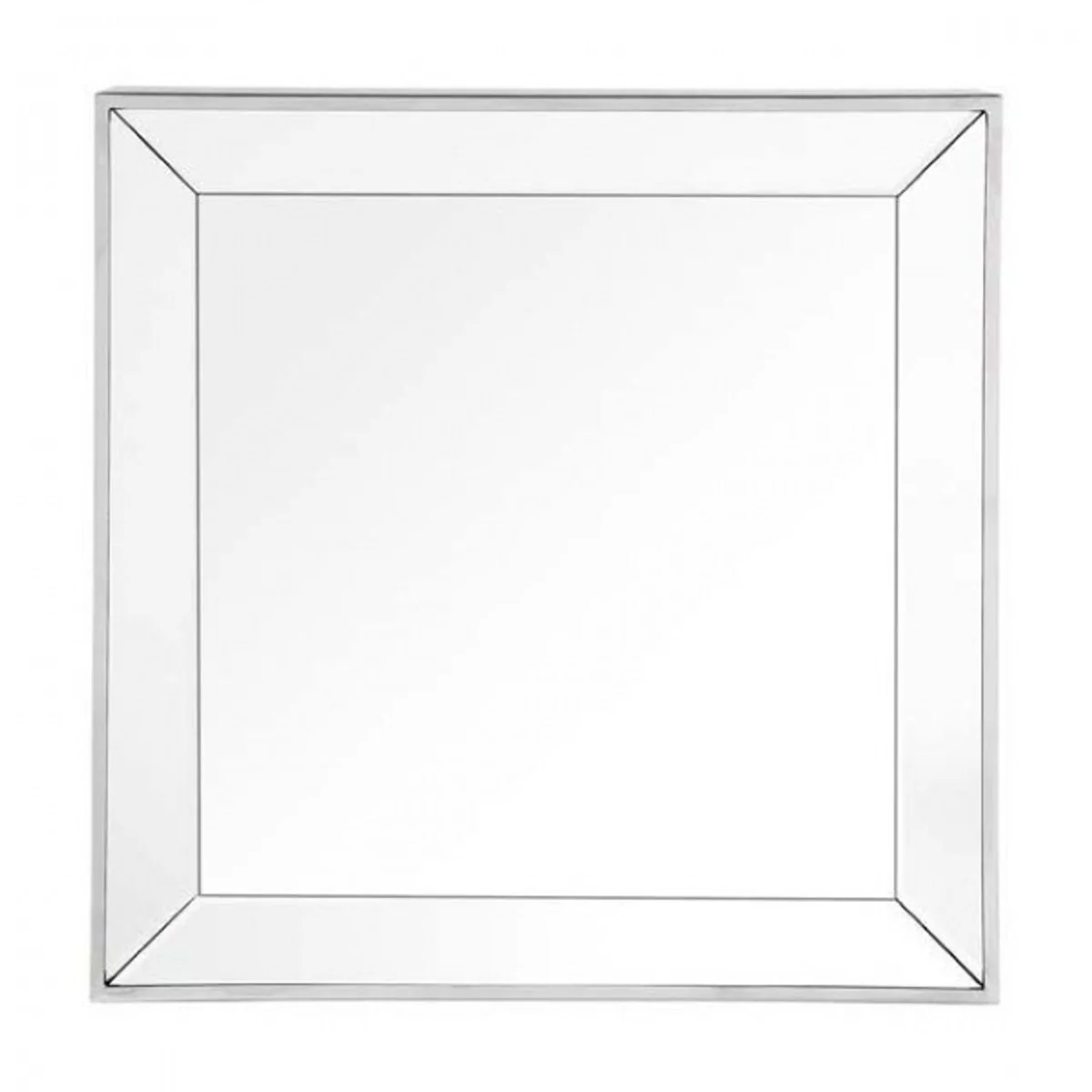 Luxury mirror Neo Classic 60 x 60 cm nickel-plated stainless steel - wall mirror - luxury hotel furniture collection