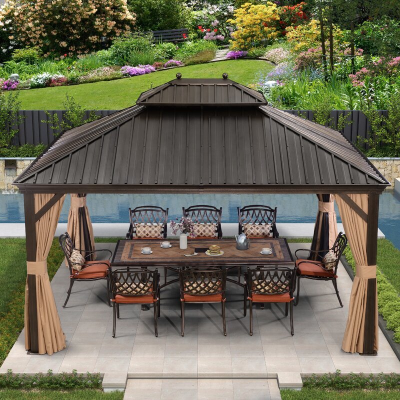 12 Ft. W x 14 Ft. D Metall Gazebo