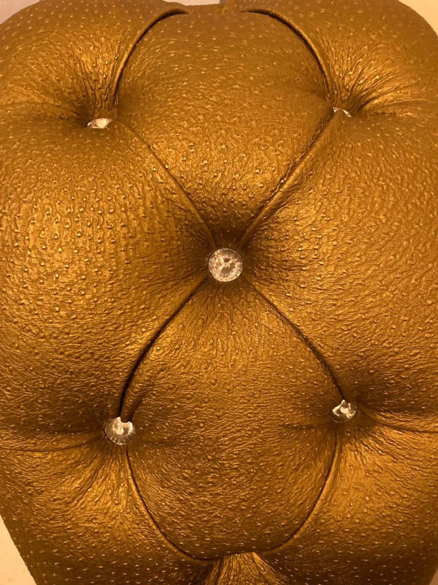 Designer High Heel Sessel mit Glitzersteinen Gold - Moderner Club Sessel mit hoher Rückenlehne - Moderne Club Möbel - Designer Möbel