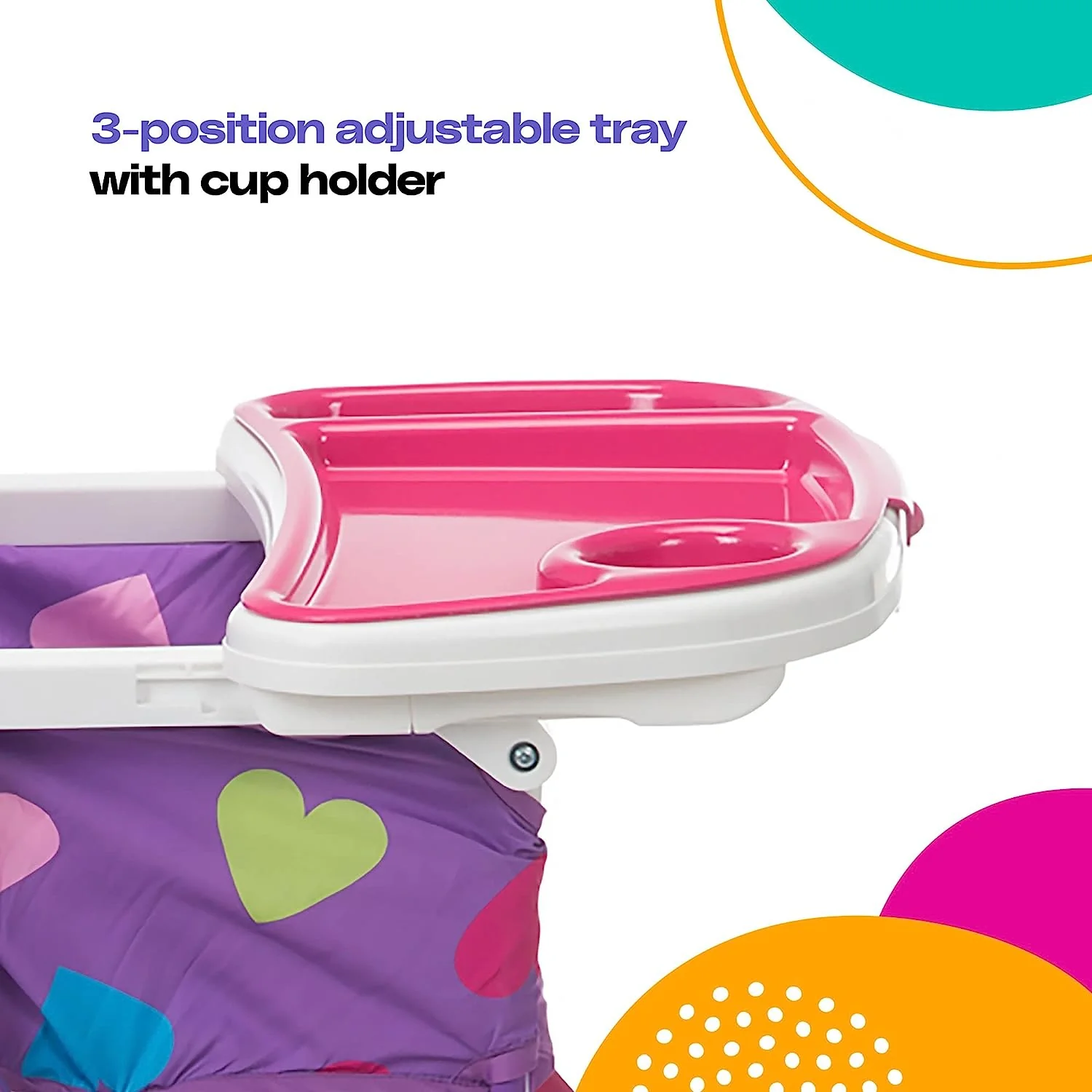 Simple Fold Deluxe Hochstuhl mit 3-Positionen-Tablett (Monster Syd)