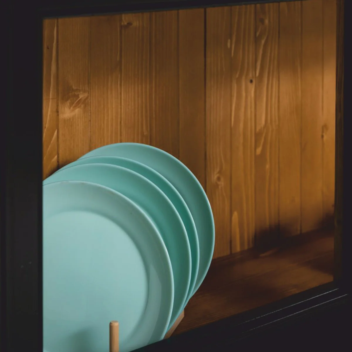 Country house style dining room cabinet black / brown 180 x 51 x H. 220 cm