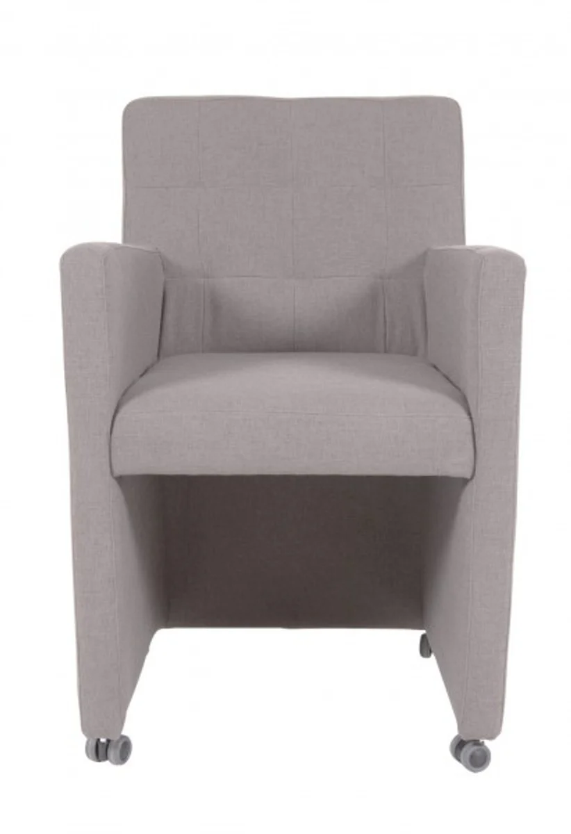 Designer dining room chair / armchair ModEF 319 gray - hotel furnishings - rollable