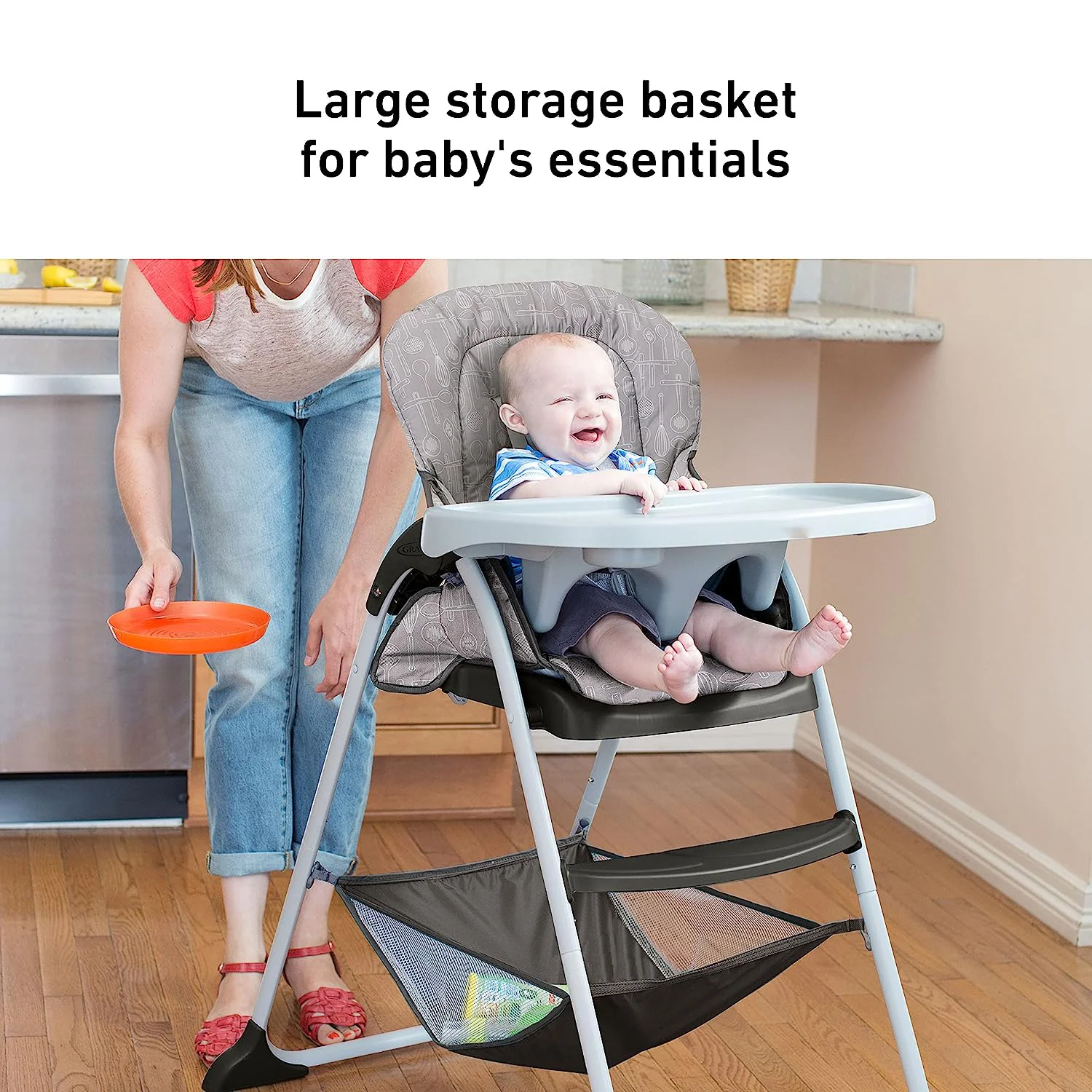 Slim Snacker Hochstuhl, ultrakompakter Hochstuhl, Whisk